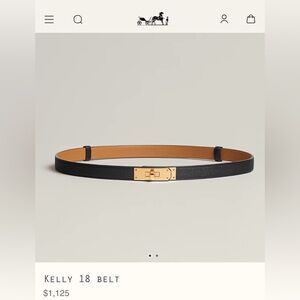 Hermes Kelly 18 Belt in Black